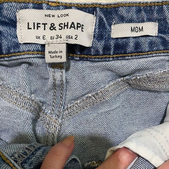 ASOS “New Look Lift “ Shape Mom Jeans Vintage Inspired Yoke Stitching SZ 2P - Picture 8 of 16